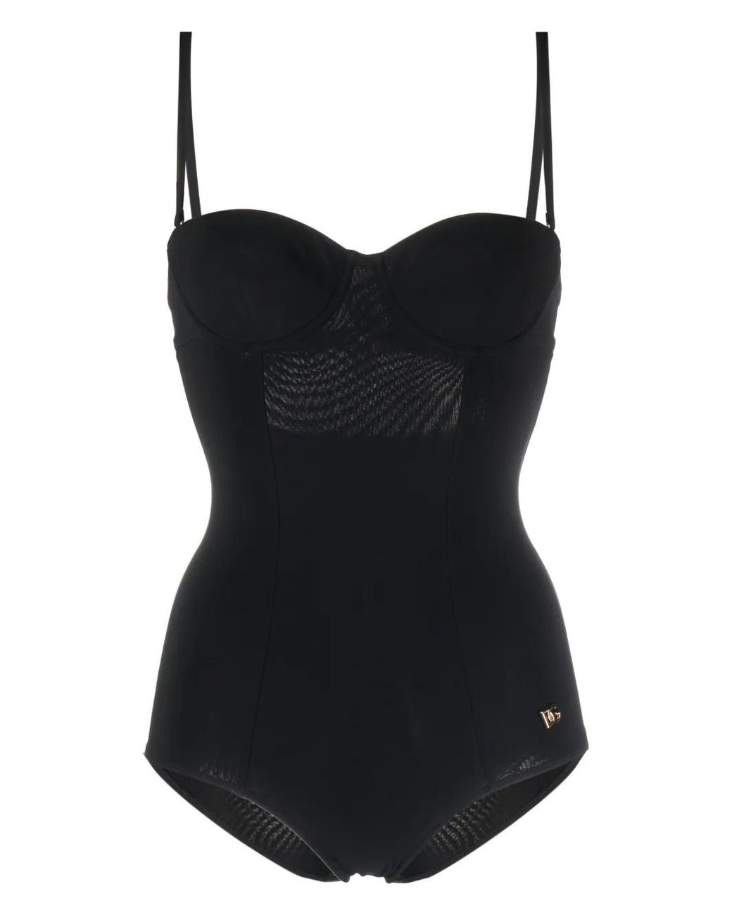 Dolce & Gabbana Black Core One-piece Swimsuit