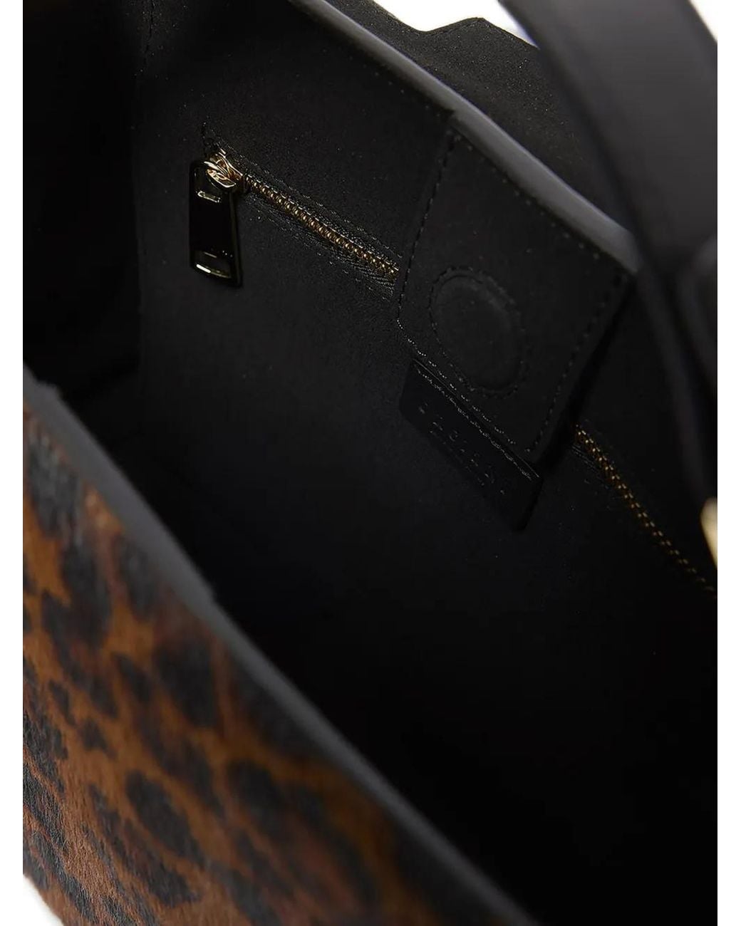 Orciani Brown Small Sveva Leopard-Print Pony-Hair Tote Bag