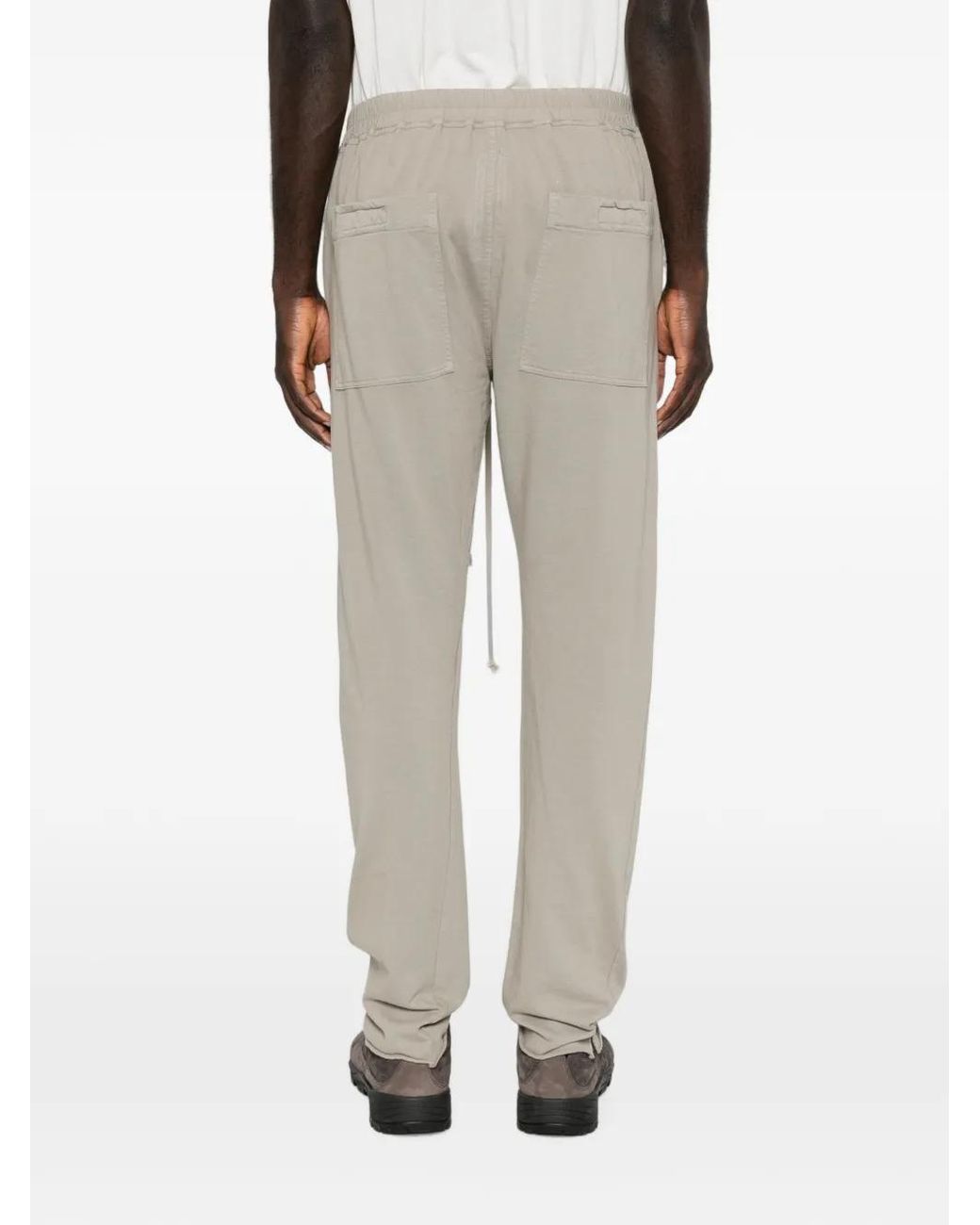 Rick Owens Gray Drawstring-Waist Track Pants for men