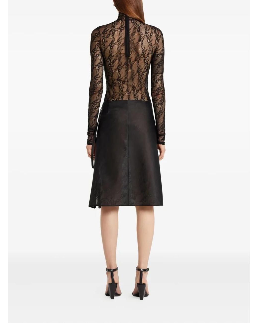 Courreges Black Zippered A-Line Skirt