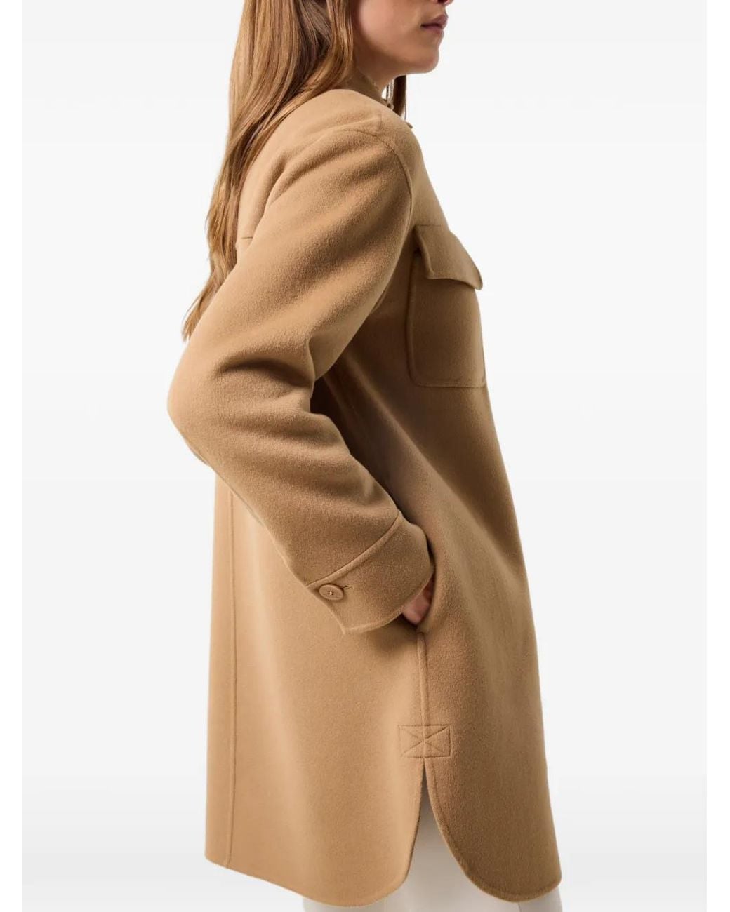Bogner Brown Tory Double-Face Wool Coat