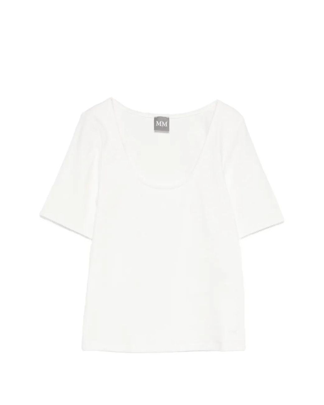 Max Mara Mmltaglio Short-Sleeve T-Shirt in White | Lyst