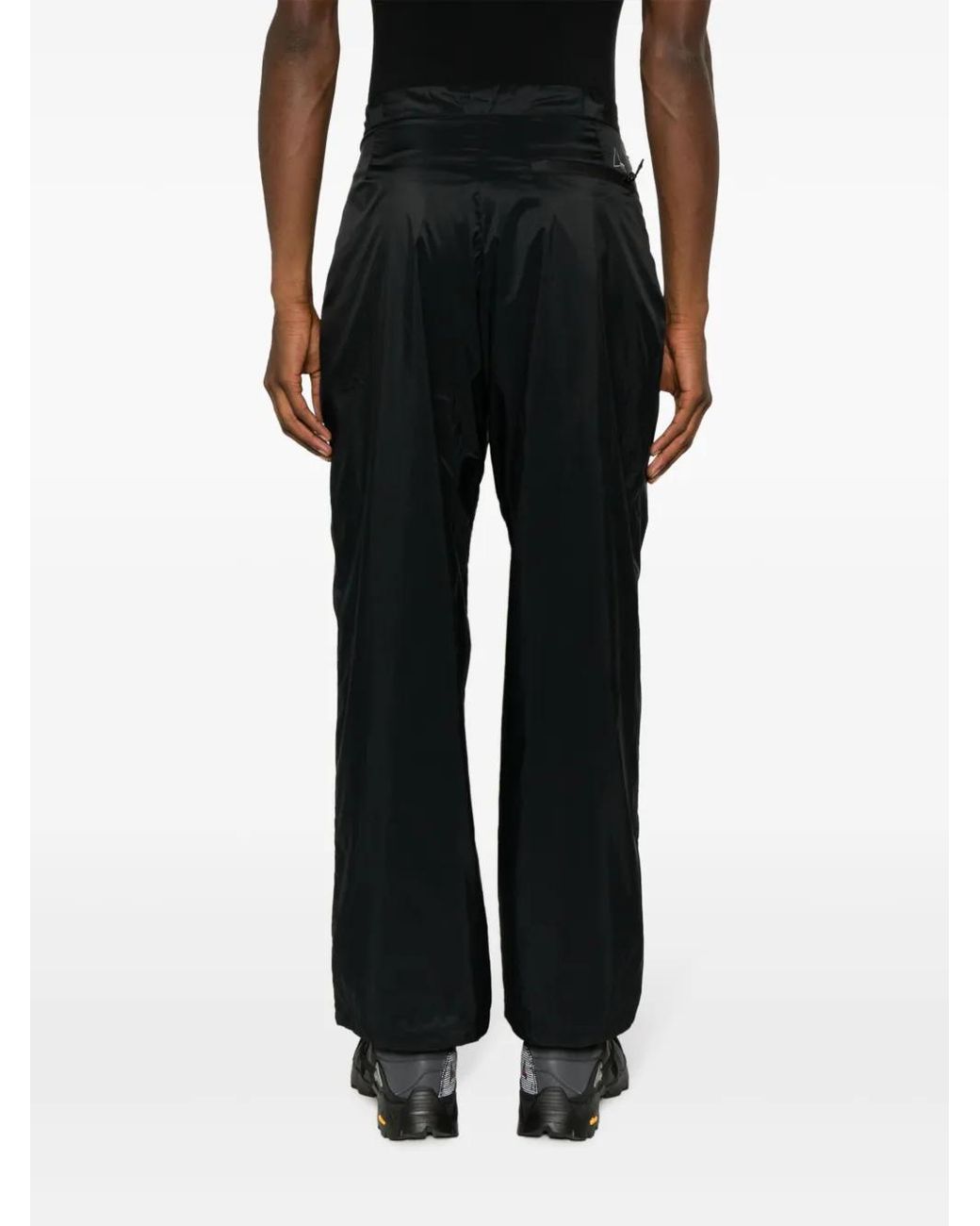 Roa Black High-Waisted Straight-Leg Trousers for men