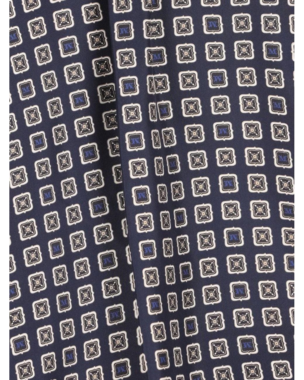 Max Mara Gray Gemustertes Hemd