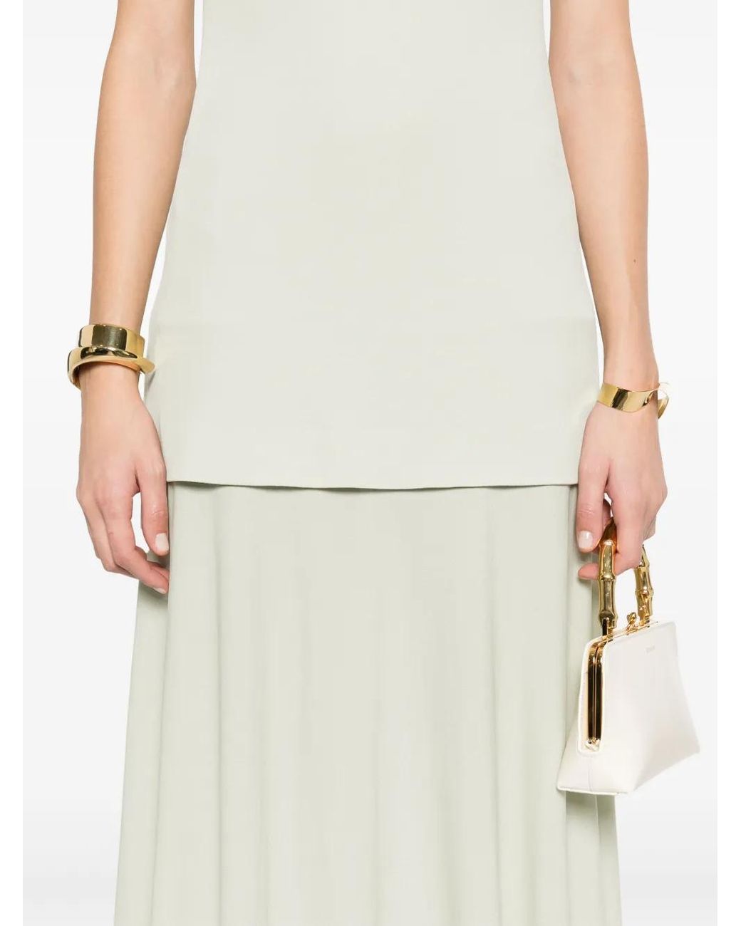 JIL SANDER レイヤードマキシドレス Jil Sander レイヤード マキシドレス ホワイト | Lyst