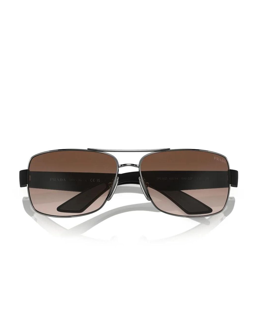 Prada Brown Pilot-Frame Sunglasses