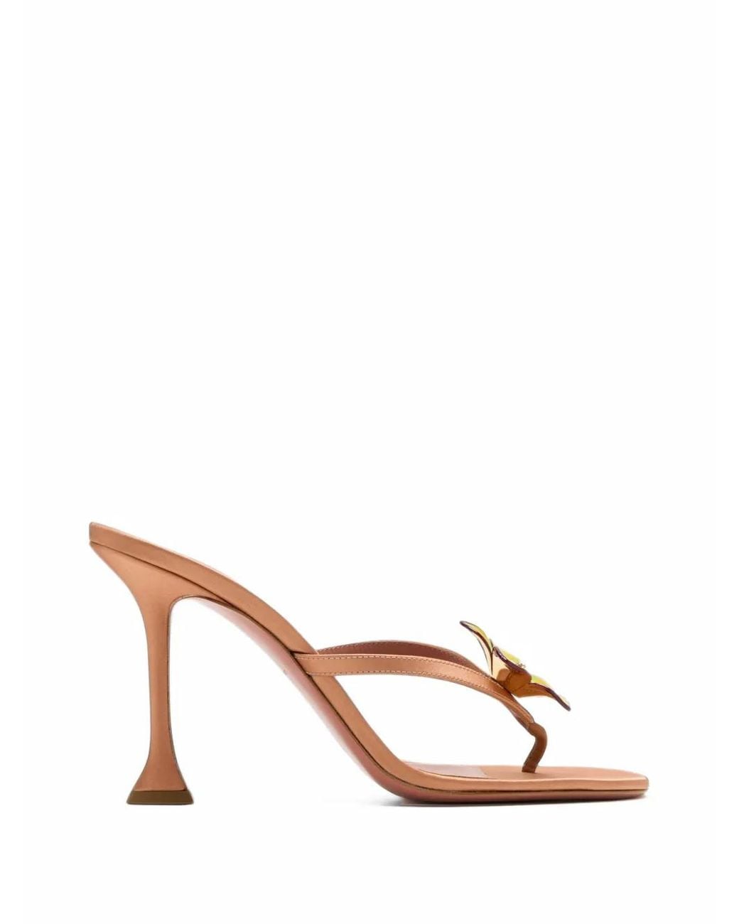 AMINA MUADDI Natural Vittoria Flower-Embellished Sandals
