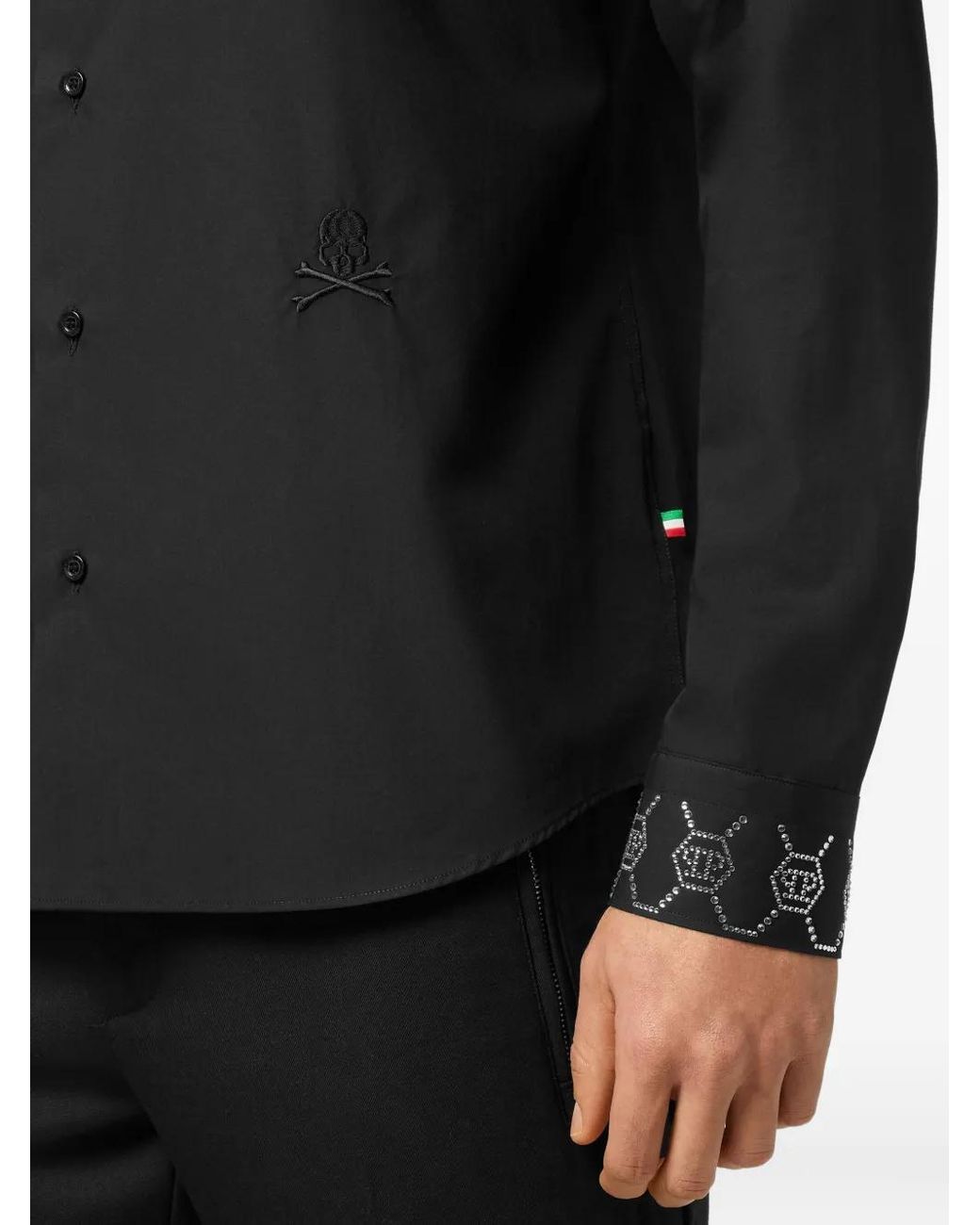 Philipp Plein Hemd Mit Monogramm in Black für Herren
