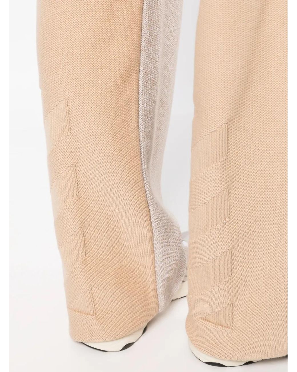 Off-White c/o Virgil Abloh White Diag Languid Two-Tone Knit Trousers
