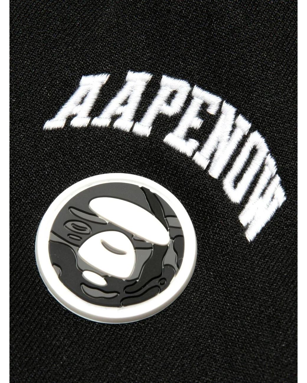 Aape By A Bathing Ape Black Moonface Patch Track Pants for men