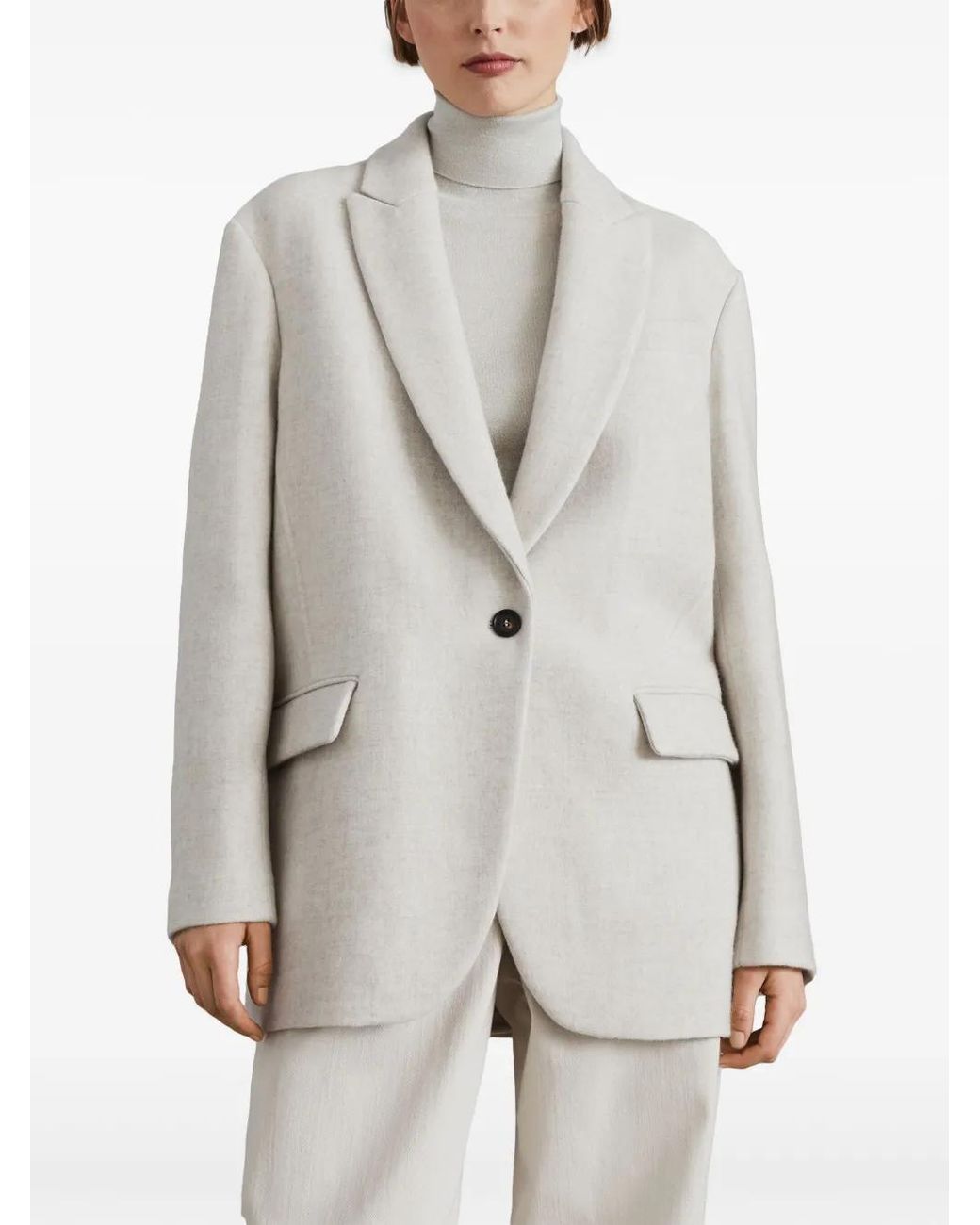 Brunello Cucinelli Gray Wool Blazer
