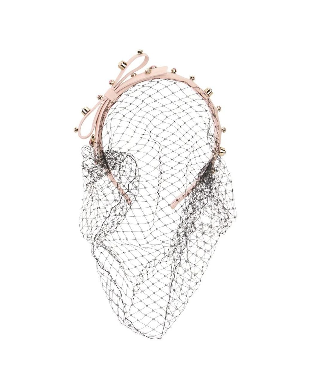 Red(v) White Bow Embellished Headband