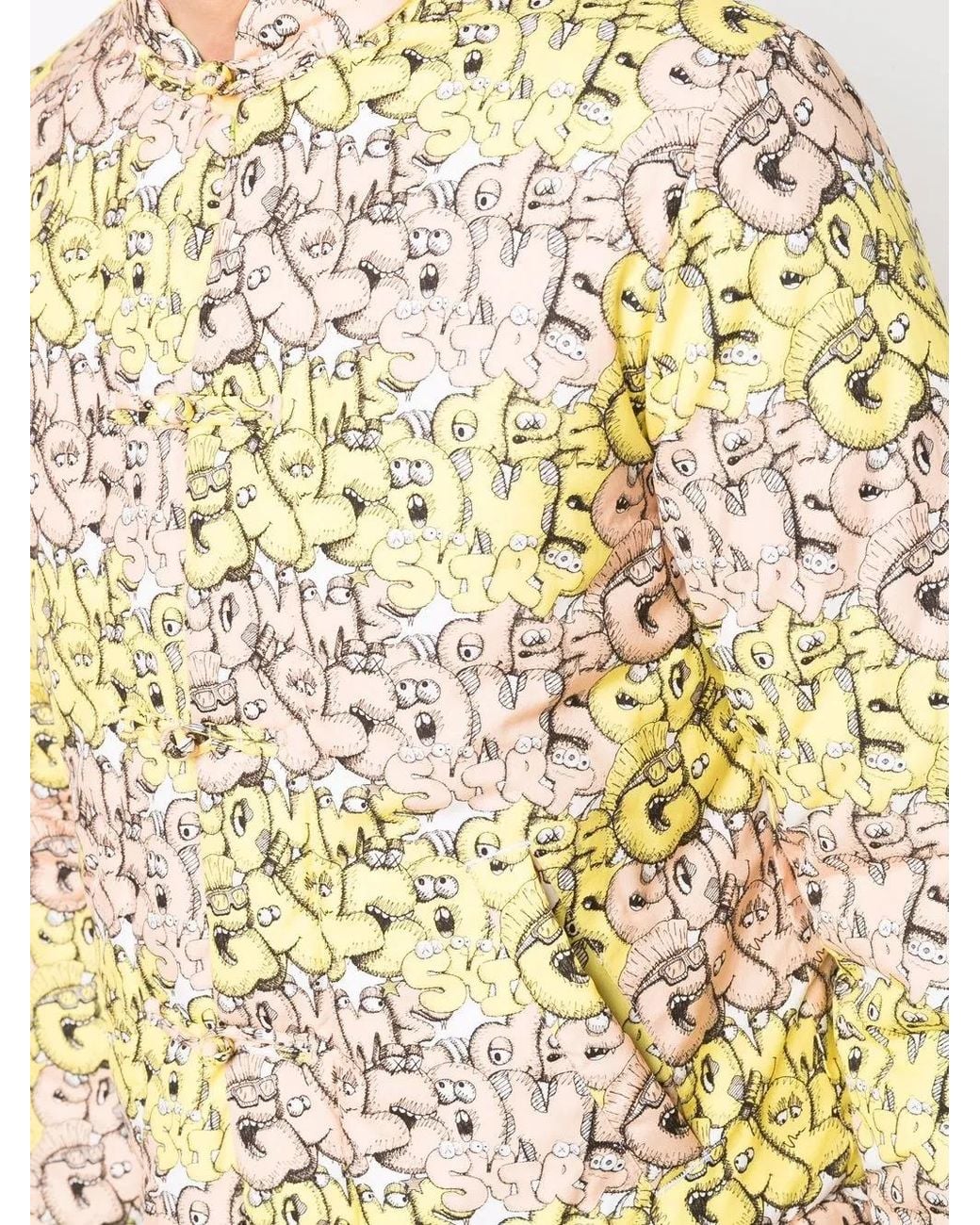 Comme des Garçons Metallic Logo-Print Padded Jacket for men