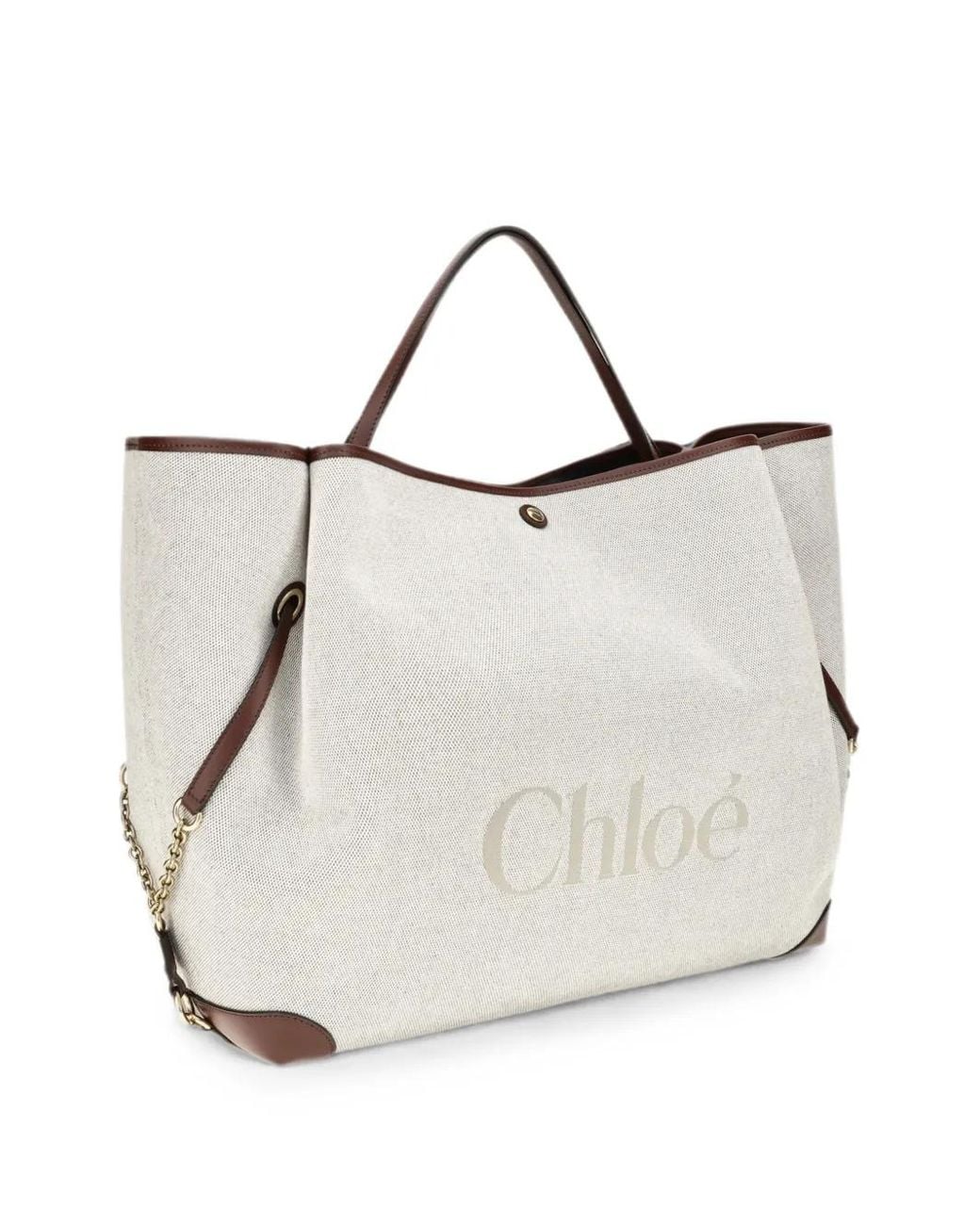 Chloé White Large Carry Tote Bag