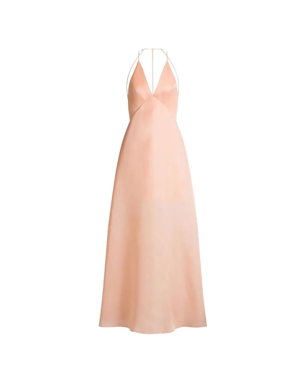 Alberta Ferretti White V-Neck Maxi Dress