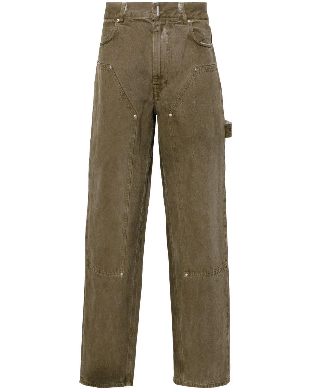 Givenchy Green Jean Carpenter À Coupe Ample for men
