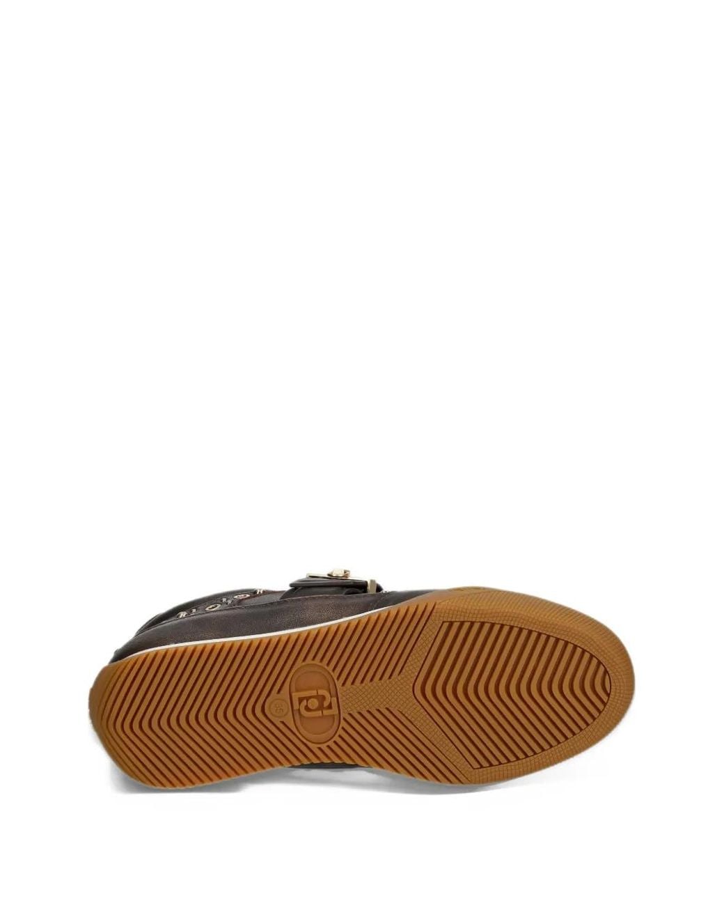 Liu Jo Brown Buckle-Fastening Fringed Sneakers