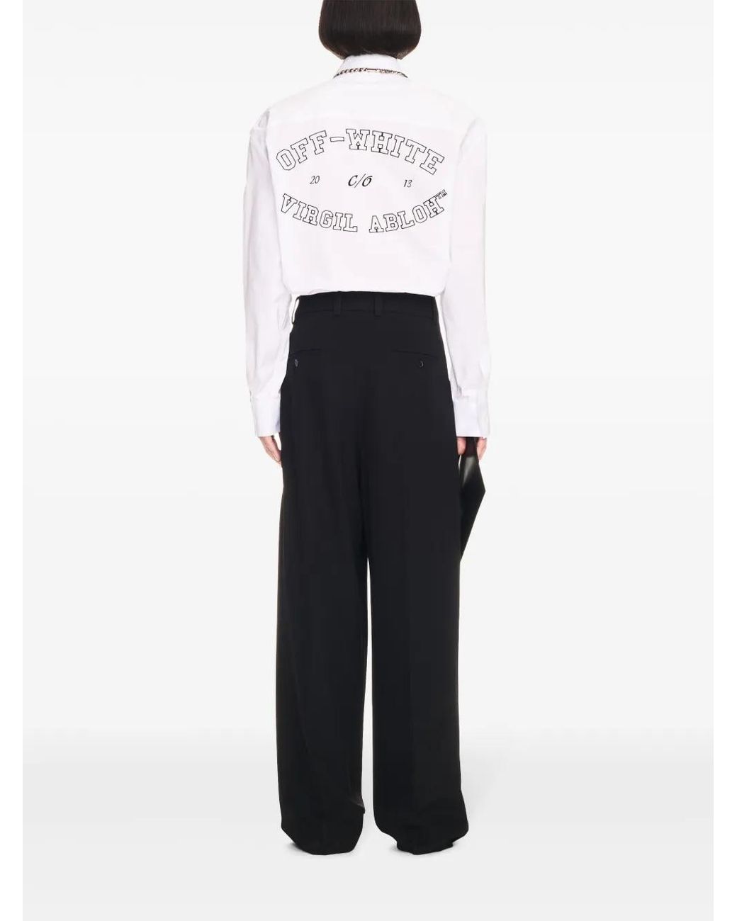Off-White c/o Virgil Abloh Blue Wool Darted Pant for men