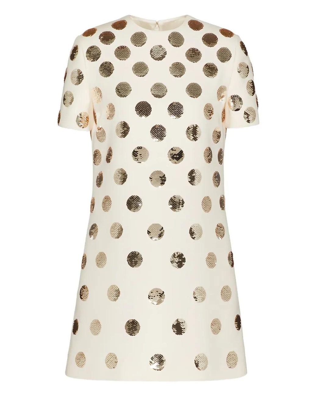 Valentino Garavani Natural Sequin-Embellished Dress