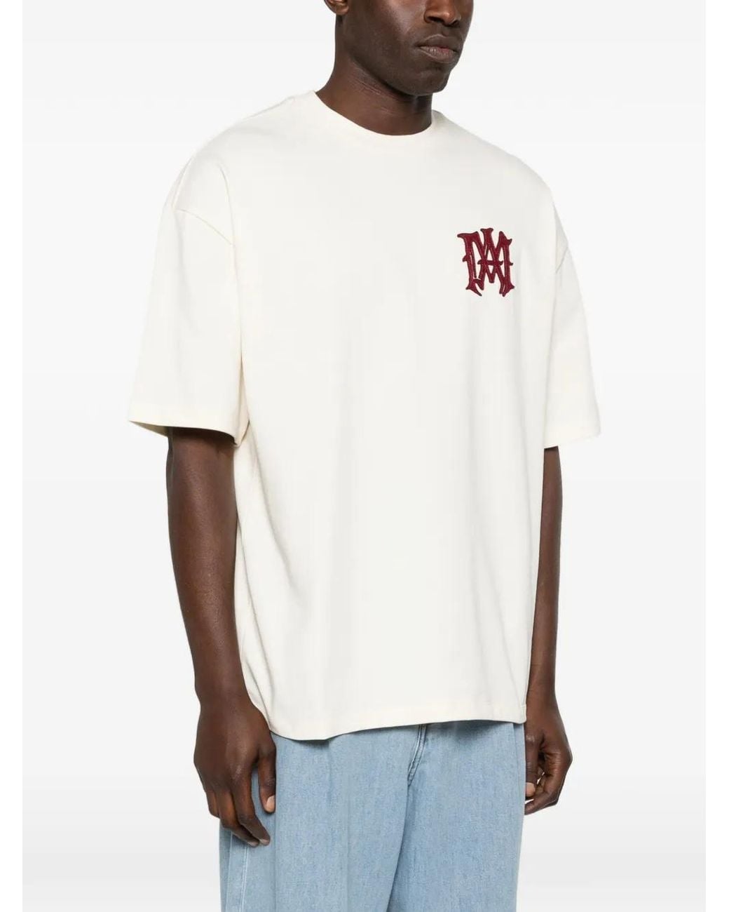 メンズ Amiri Ma Core コットンTシャツ White