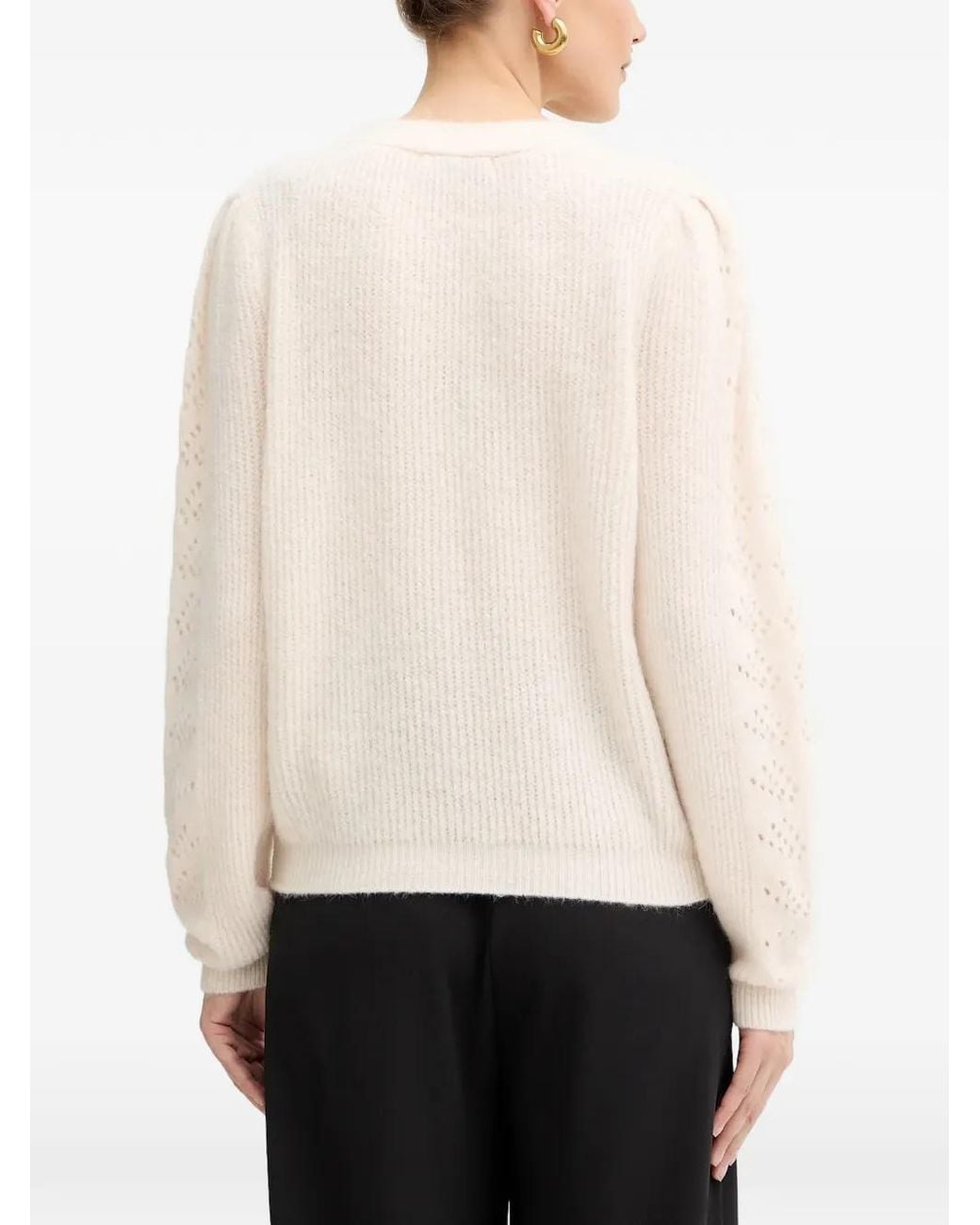 Morgan White Button-Up Cardigan