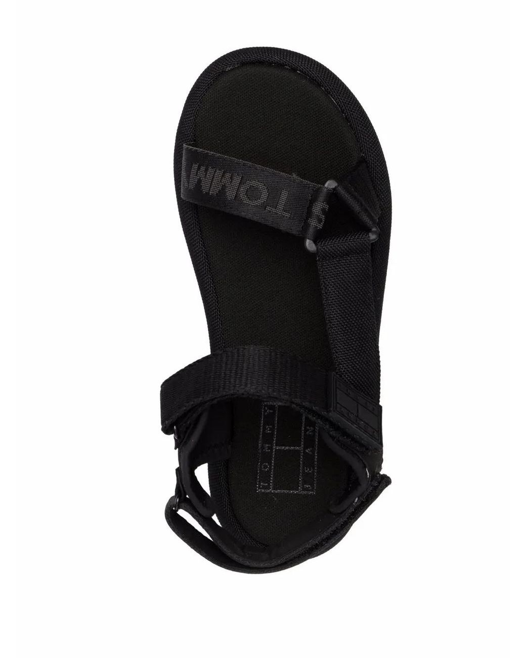 Tommy Hilfiger Black Essential Sporty Open-Toe Sandals