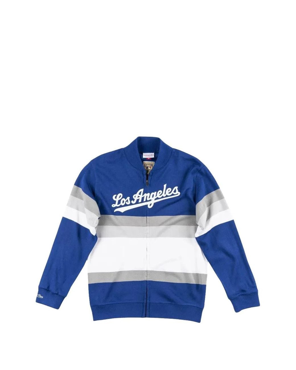 Mitchell & Ness Blue Mlb Los Angeles Dodgers Full-Zip Sweater for men