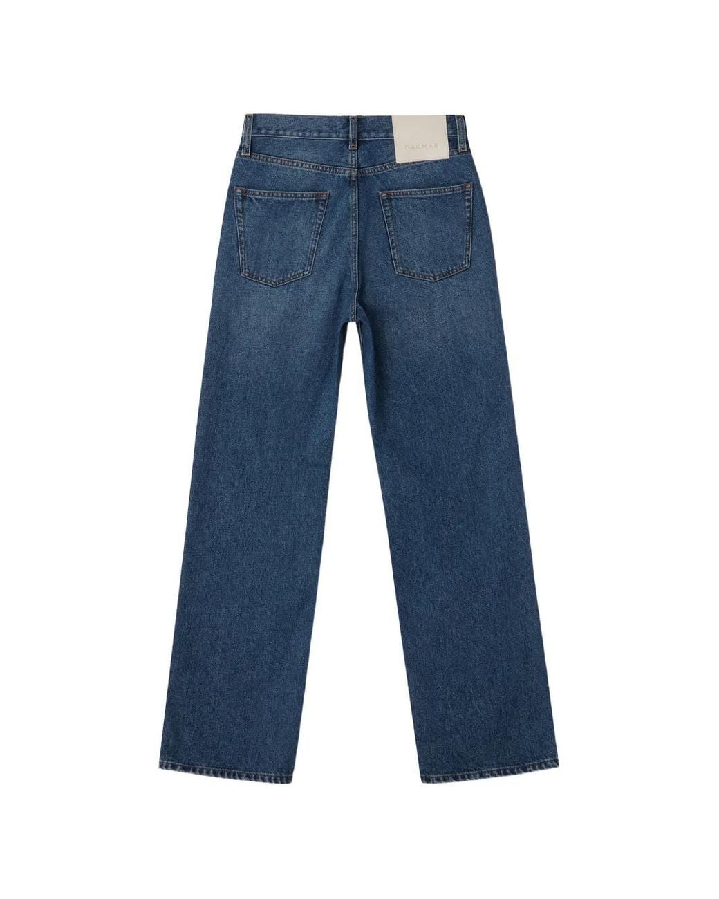 House of Dagmar Blue Mid-Rise Baggy-Fit Wide-Leg Jeans