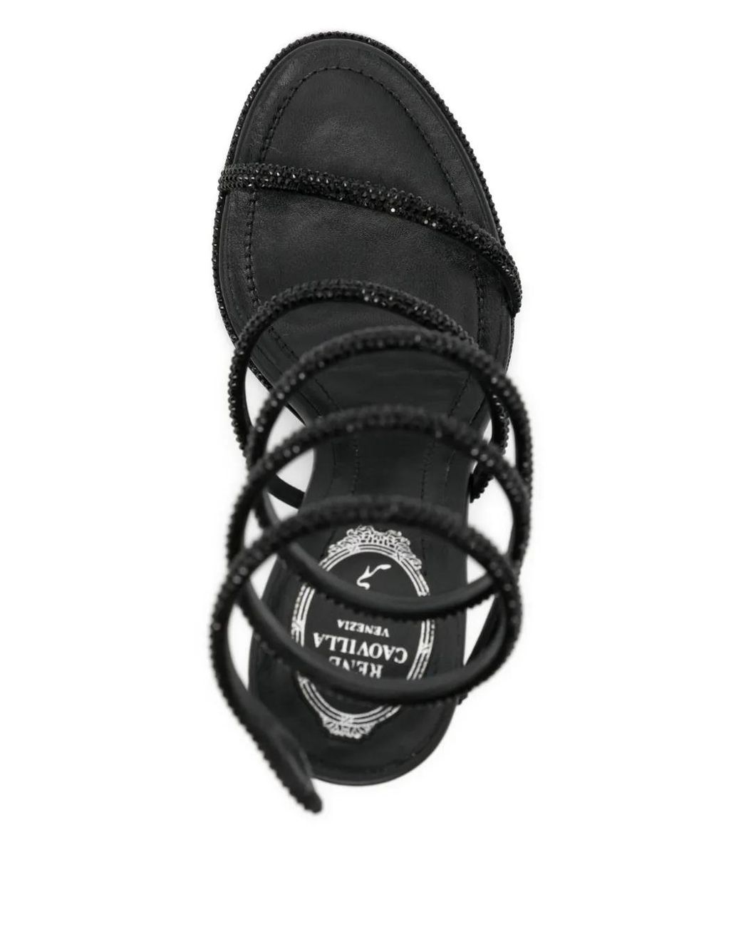 Rene Caovilla Black 110Mm Cleo Sandals