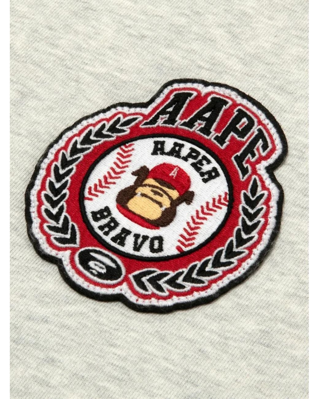 Aape By A Bathing Ape White Appliqué-Detail Hoodie for men
