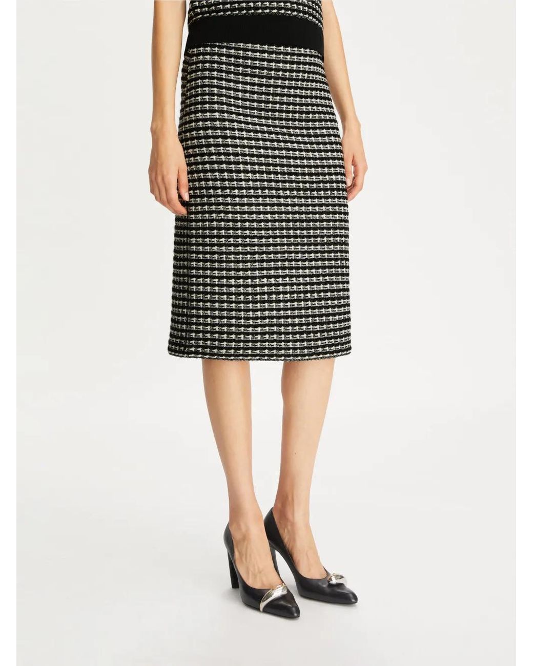 Tory Burch Black Jacquard Skirt