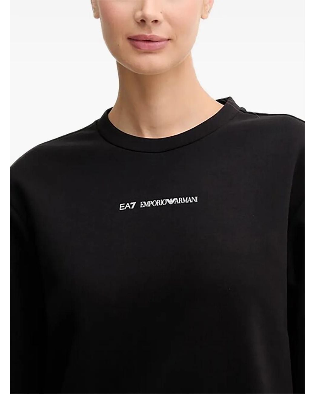 Logo Sweatshirt EA7 de color Black
