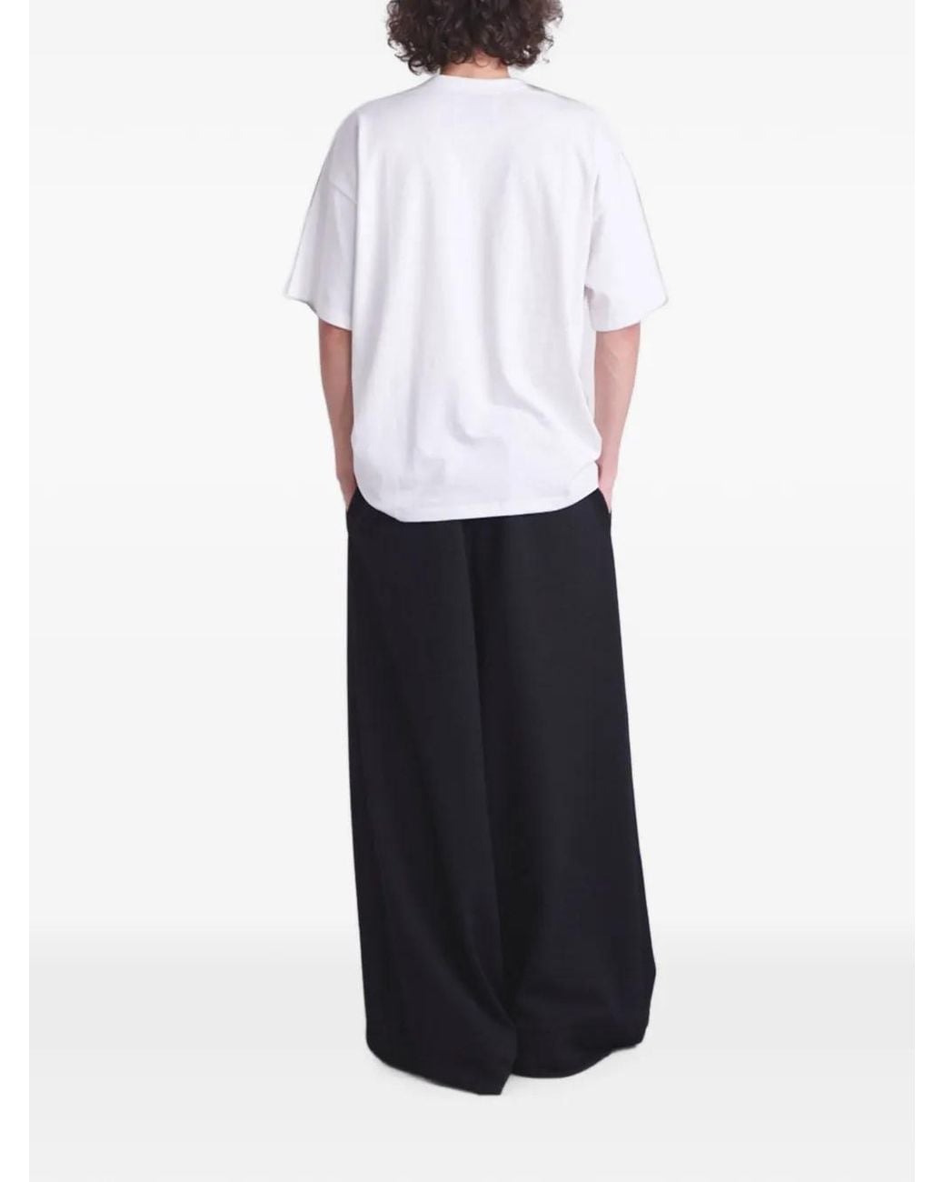 Yoshio Kubo Blue Pleated Wide-Leg Trousers