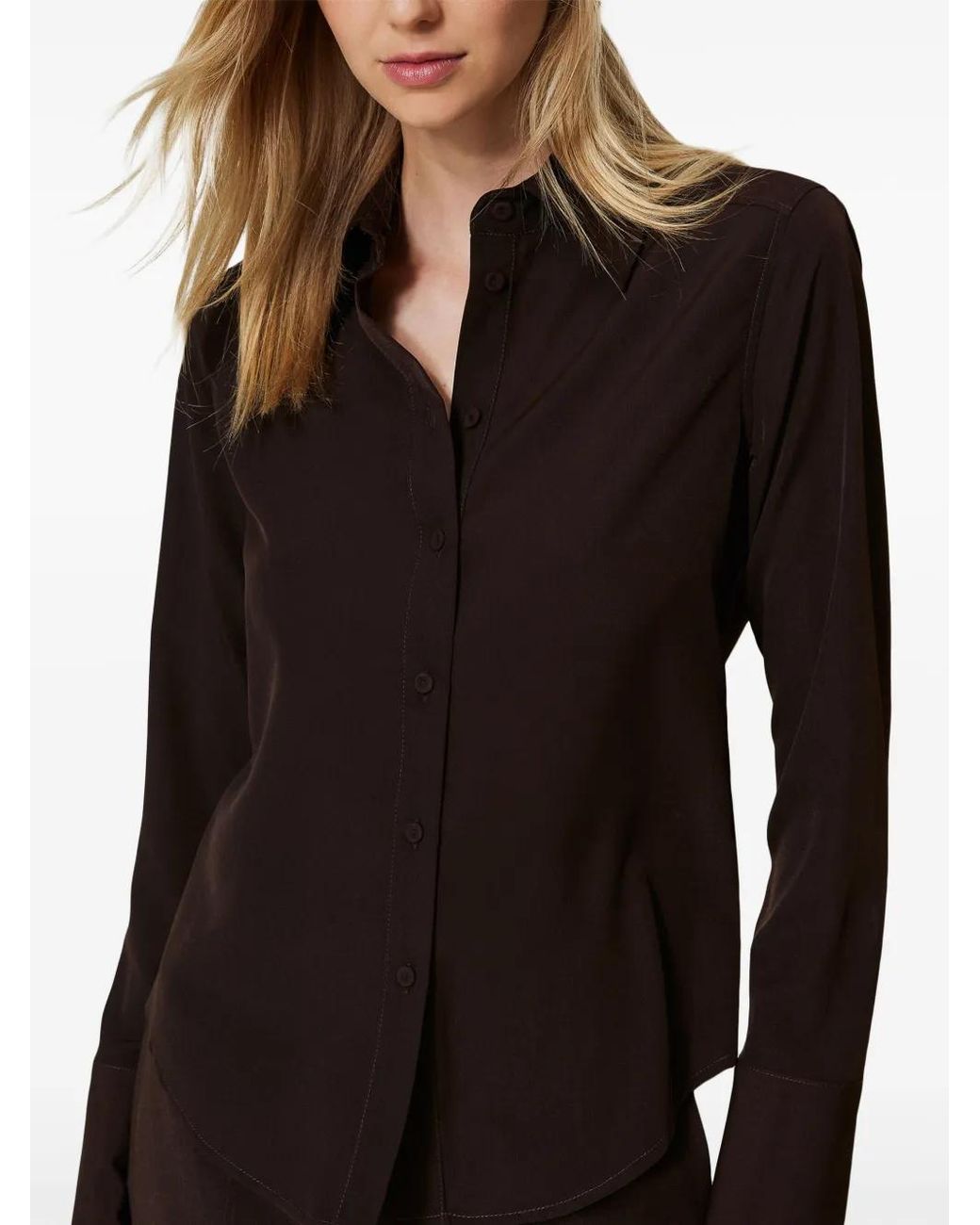 Twinset Black Logo-Charm Shirt