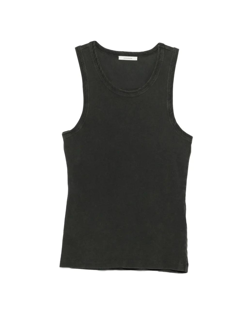 Entire studios Black Round-Neck Tank Top
