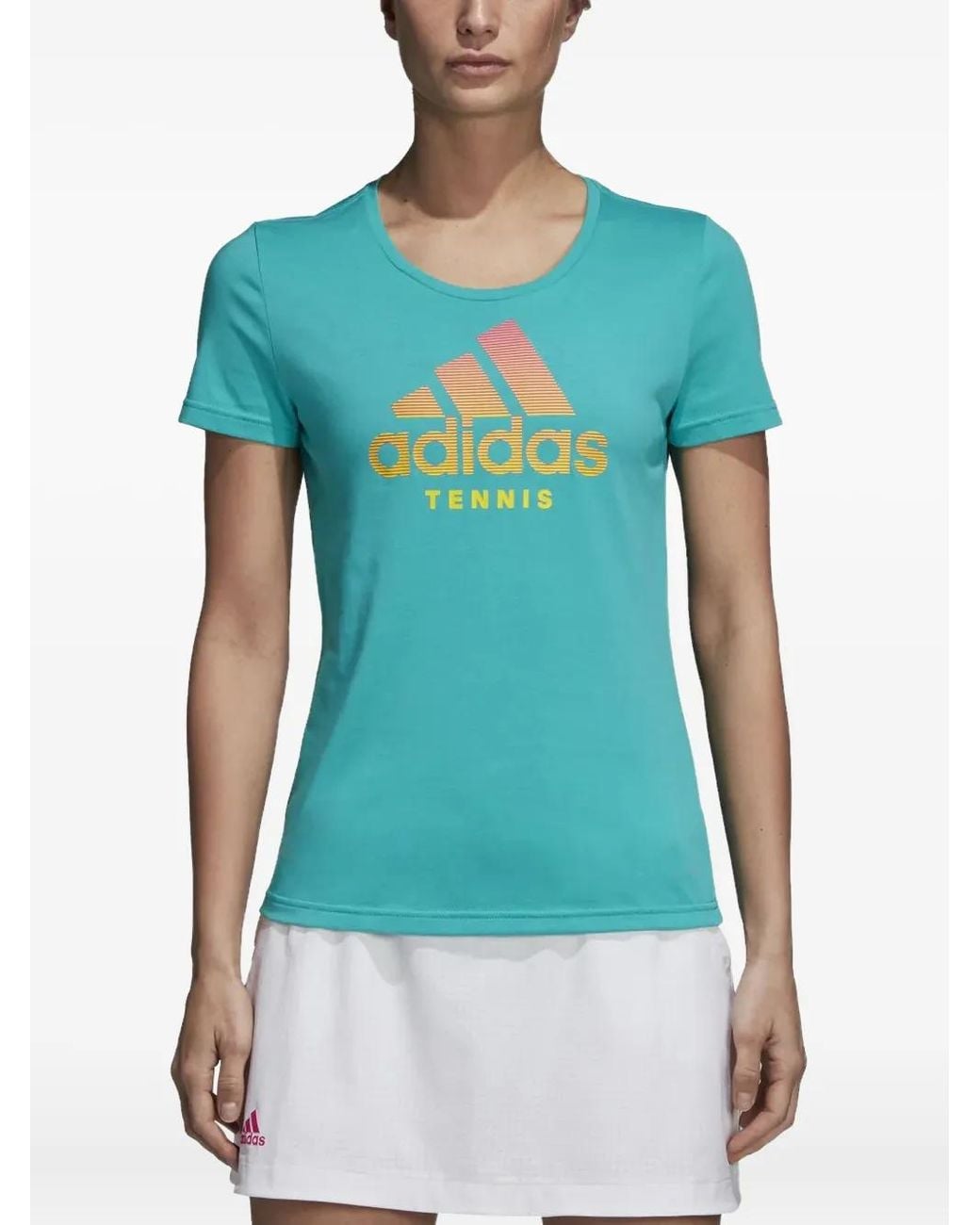 Adidas Green Tennis Logo T-Shirt
