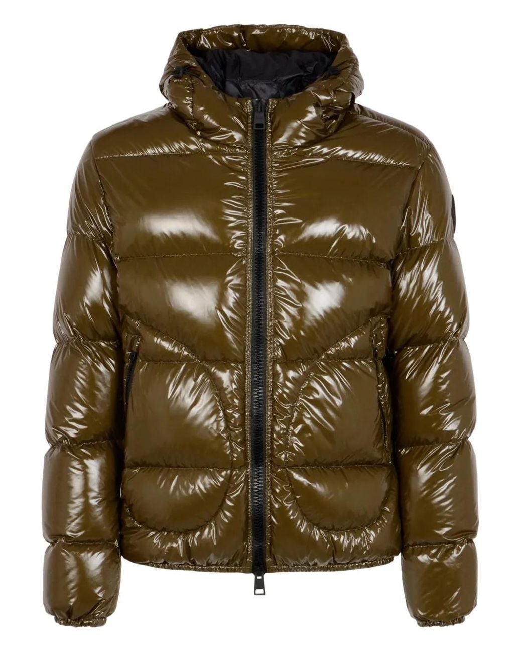 Herno Green Quilted Jacket With Hood for men