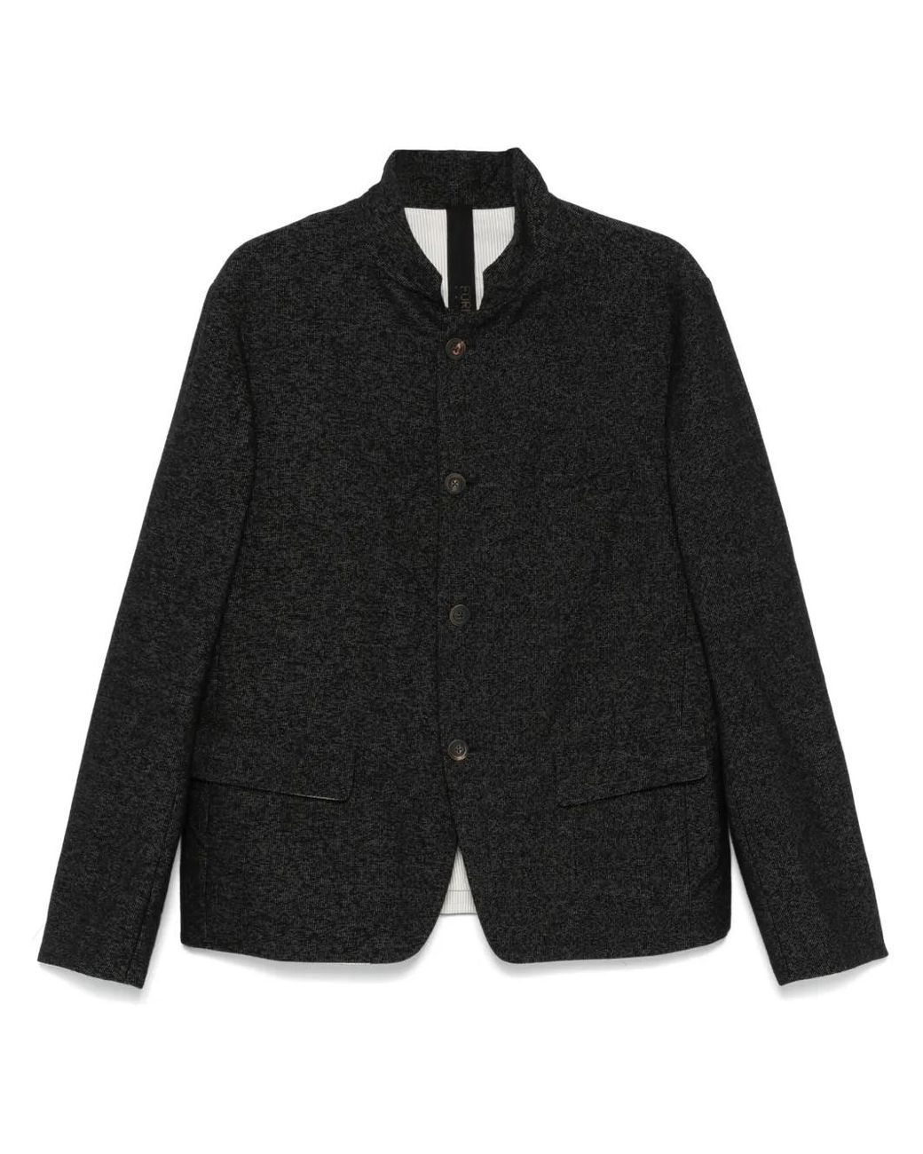 Forme D'expression Black Shrunken Jacket for men