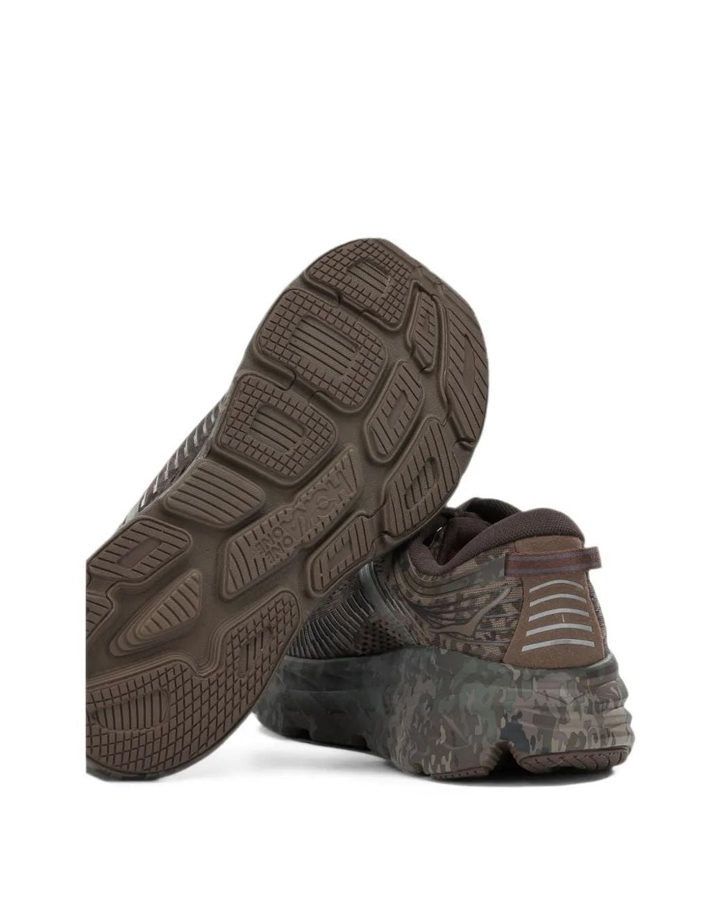 Hoka One One Gray Bondi 7 Beams Sneakers for men