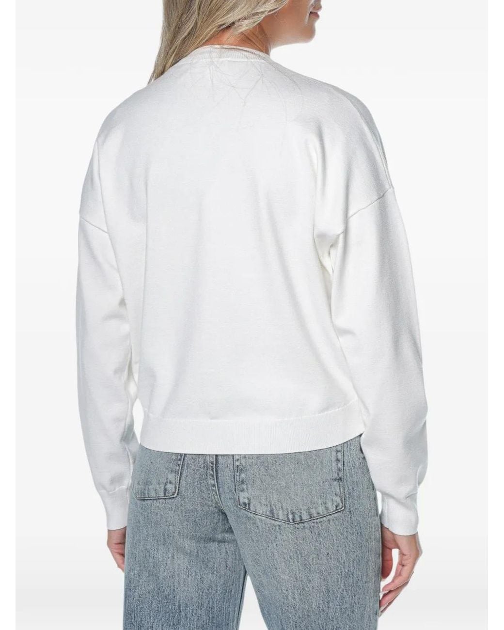 Ted Baker Gray Neslie Organza-Appliqué Cardigan