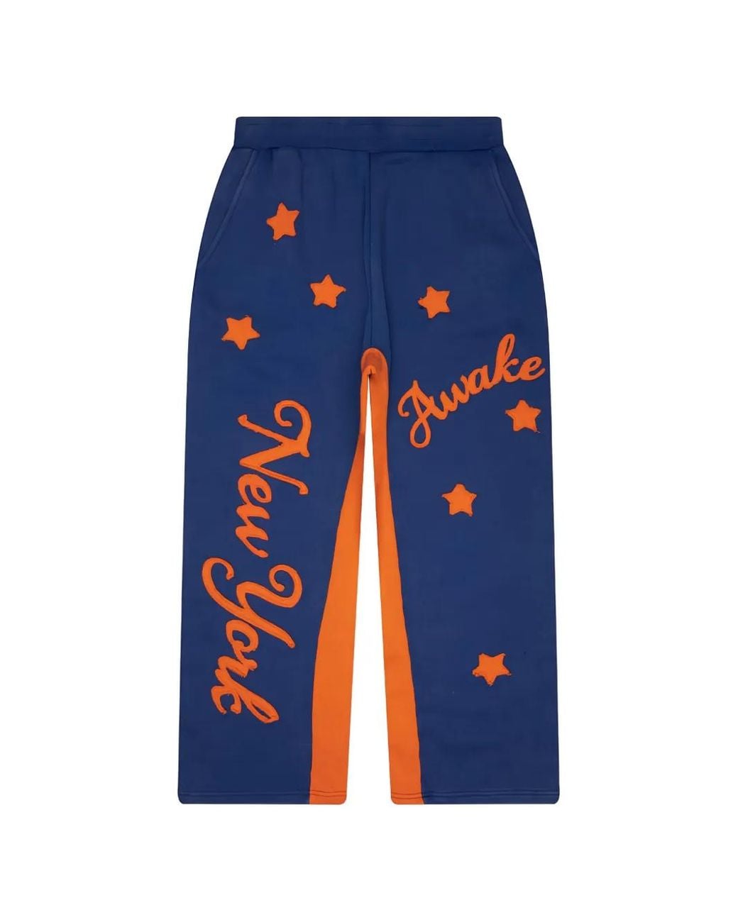 AWAKE NY Blue Starry-Patchwork Track Pants for men