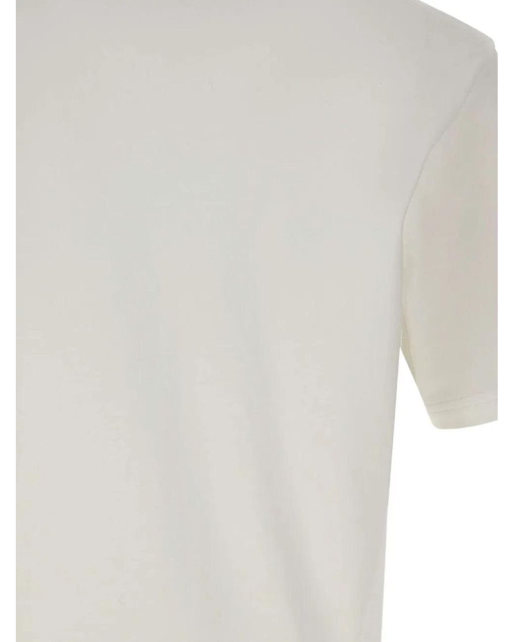 Lacoste White Cotton T-Shirt for men