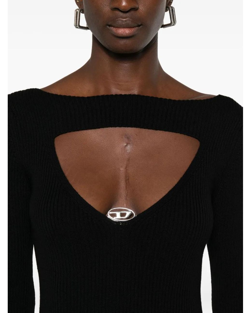 DIESEL Black Long Wool Dress