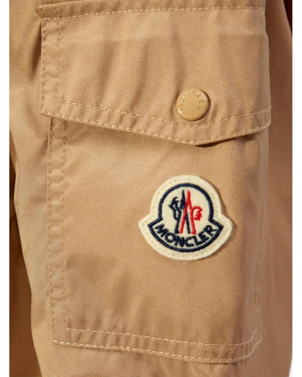 Moncler Natural Leichter Parka Mit Kordelzug