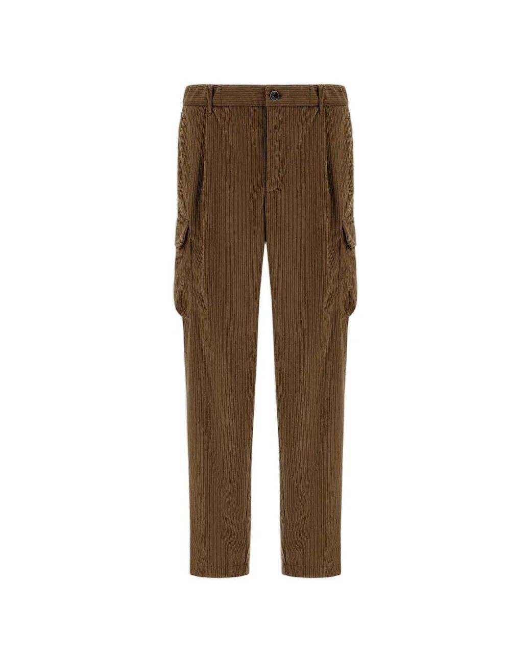 Herno Natural Corduroy Straight-Leg Trousers for men