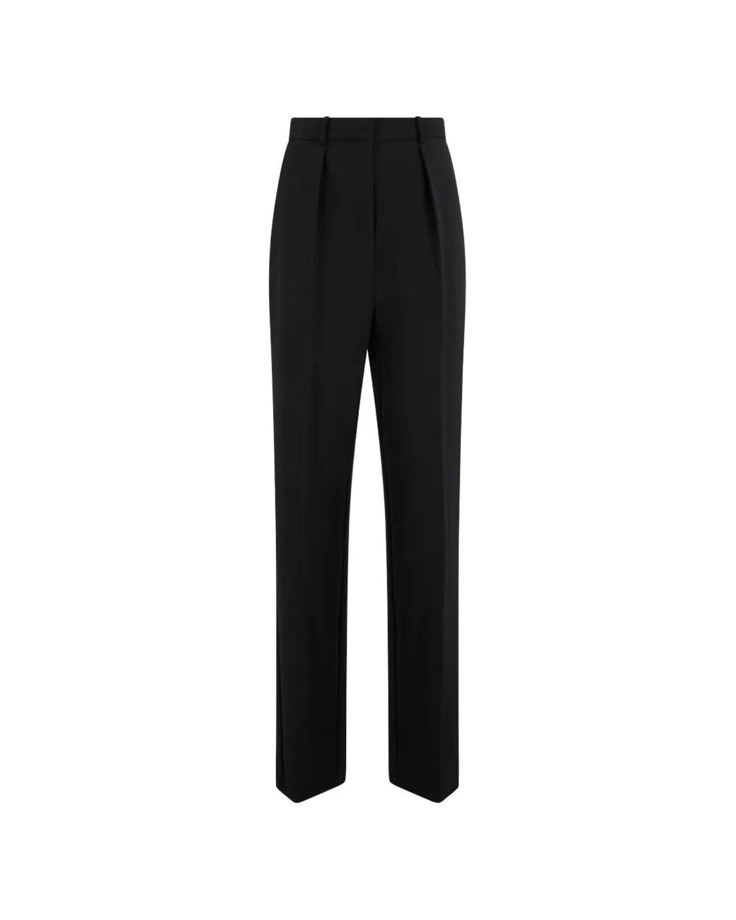 Elisabetta Franchi Black Pleated Flap-Pocket Trousers