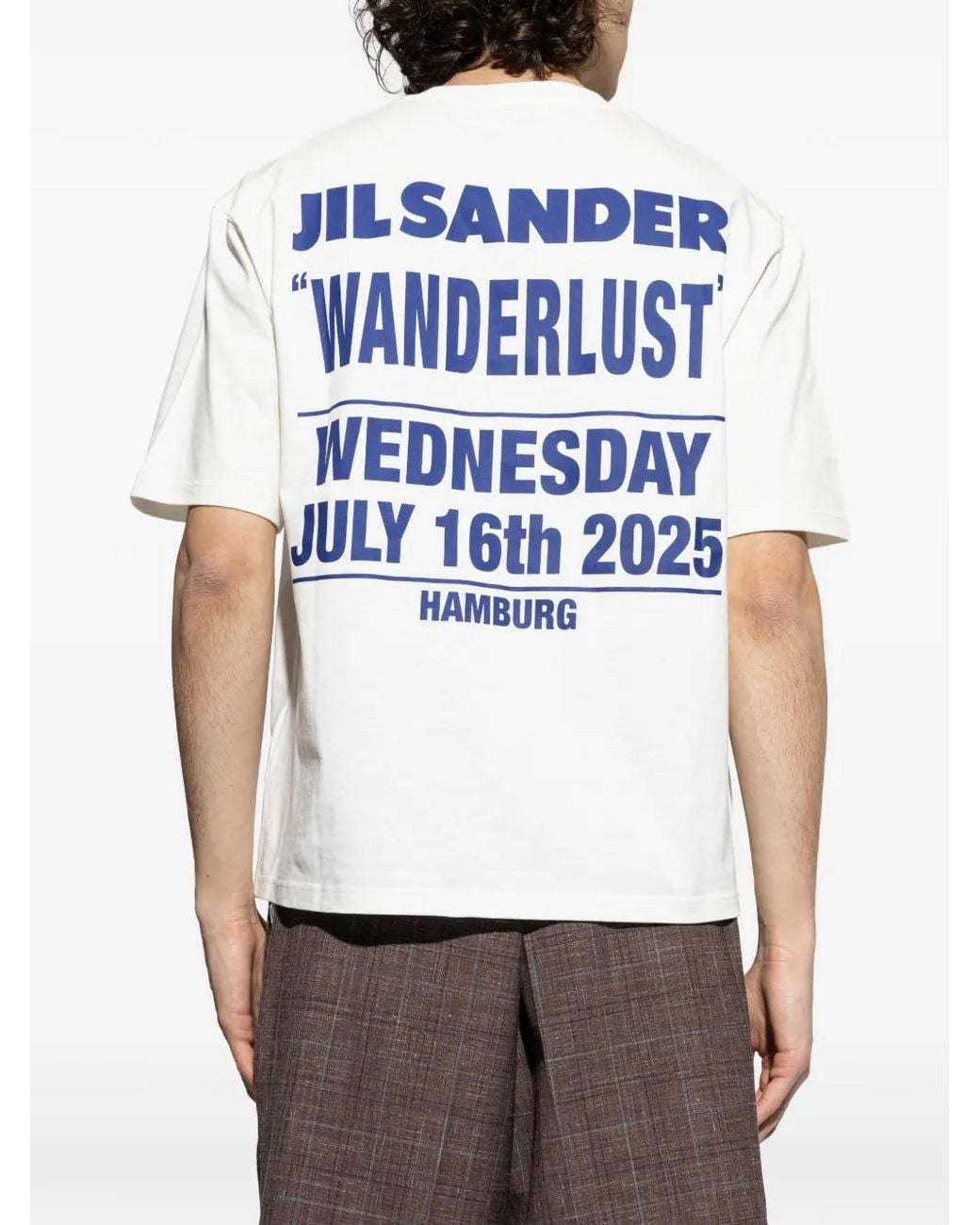 Jil Sander White Graphic T-Shirt for men