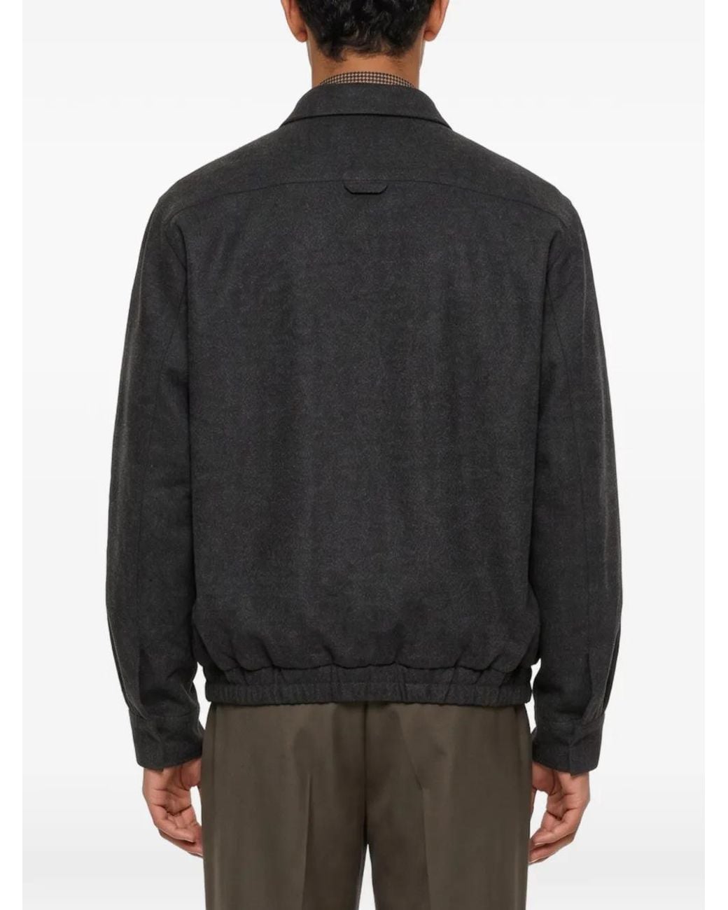 Magliano Black Zip-Up Elasticated-Hem Jacket for men