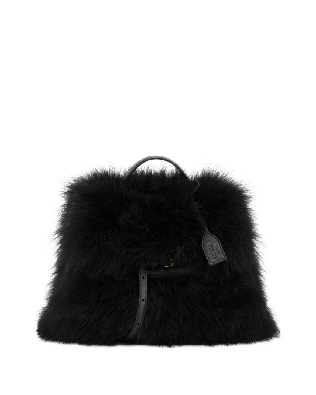 Moschino Black Small Tie Me Tote Bag
