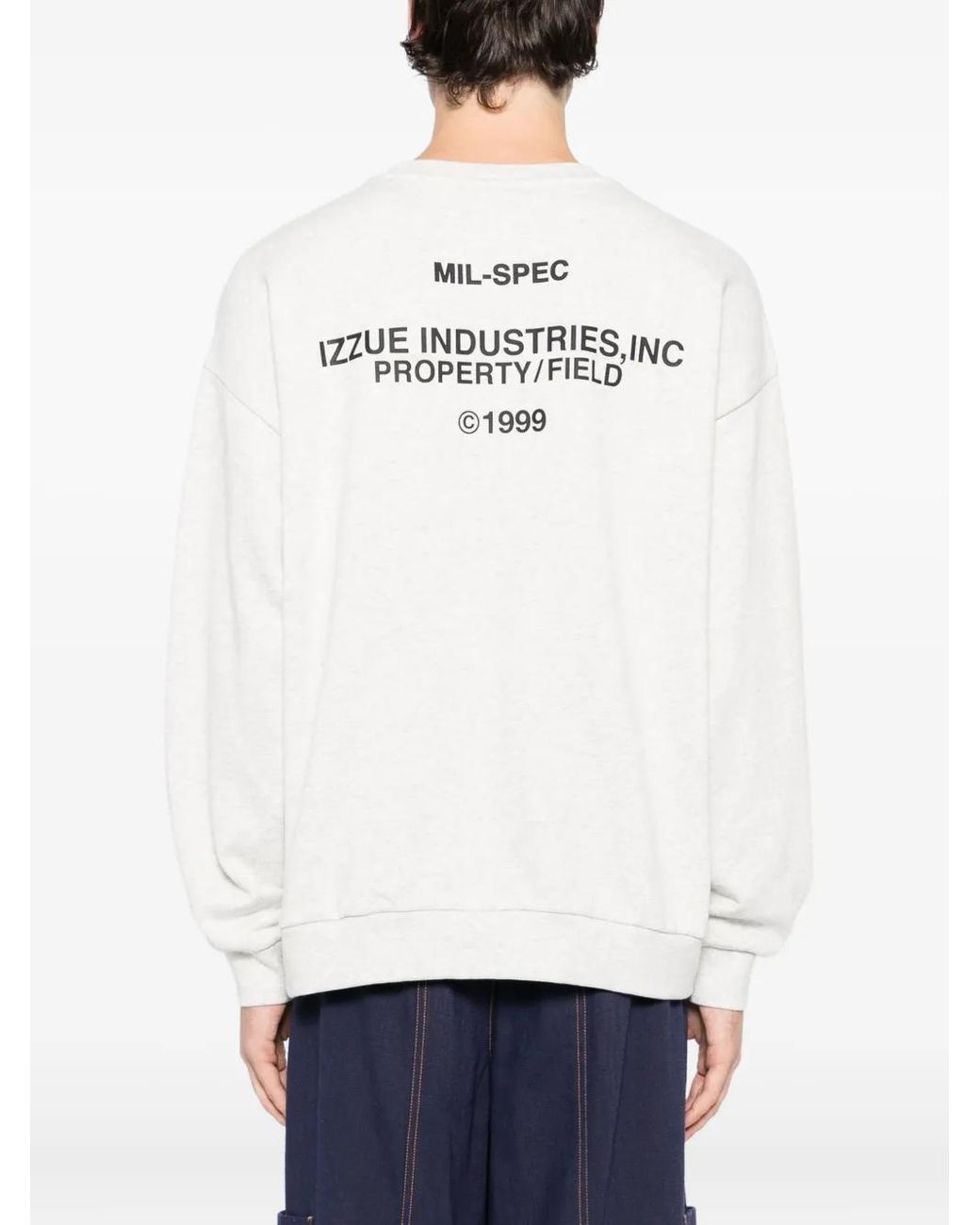 Izzue White Logo-Embroidered Sweatshirt for men
